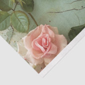 Sage Groen & Rozen Achtergrond Decoupage Tissuepapier (Detail)