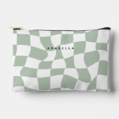 Sage groen vervormd dambord etui (Voorkant)