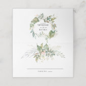 Sage Groen Wit Botanische Bruiloft (Buitenkant ongevouwen)