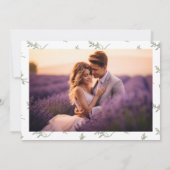 Sage Groen Wit  monogram kuif Save The Date (Achterkant)