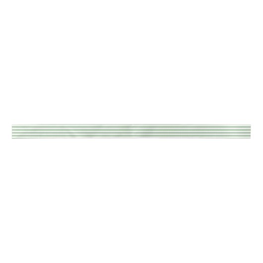 Sage Groen & Witte Strepen Geometrisch Patroon Lint (Voorkant)