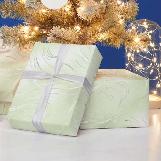 Sage Groen Zilver Kerst Wrapping Papier (Feestdagen)