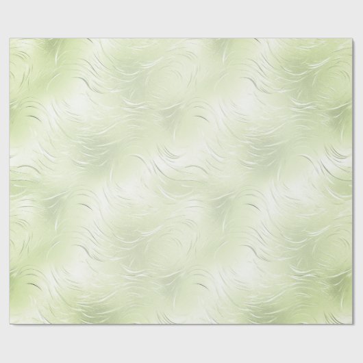 Sage Groen Zilver Kerst Wrapping Papier (Vlak)