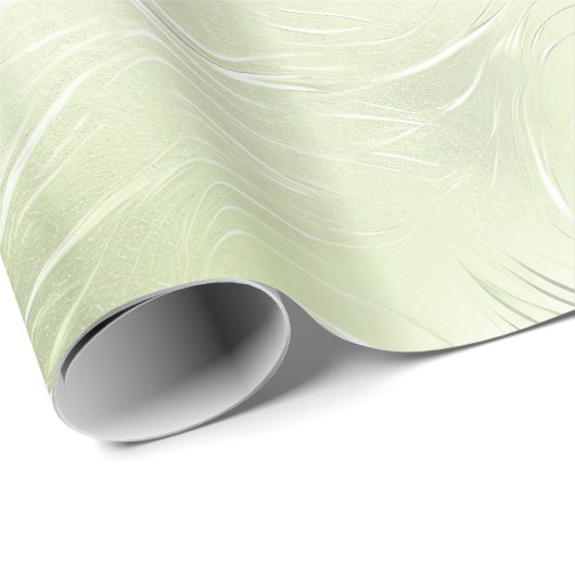 Sage Groen Zilver Kerst Wrapping Papier (Rol Hoek)