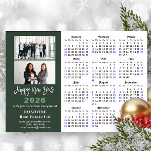 Sage Groene 2026 Kalender Moderne Zakelijke Magnet