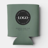 Sage Groene aangepaste bedrijfstekst Logo Blikjeskoeler (Achterkant)