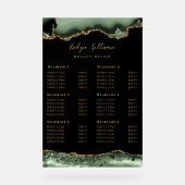 Sage Groene Agaat Prijslijst Acryl Teken Bord (Voorkant)