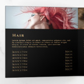 Sage groene agaat trifold brochure drieluik kaart (Binnenzijde eerst)