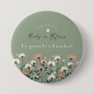 Sage Groene Baby in Bloem Douche Oma Button
