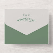 Sage Groene Berg All In One Uitnodiging (Achterkant)