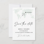 Sage Groene Bestemming Bruiloft Sla de datum op Save The Date (Voorkant)