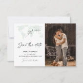 Sage Groene Bestemming Bruiloft Sla de datum op Save The Date (Voorkant)