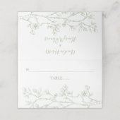 Sage groene bloem arrangement bruiloft (Buitenkant ongevouwen)