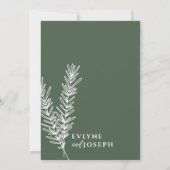 Sage Groene Bloemen Boho Botanische Moderne Bruilo Kaart (Achterkant)