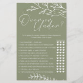 Sage Groene Bloemen Spel Over Onder Flyer (Voorkant)