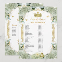 Sage groene bloemenkroon Prinses en Kikker Padrino