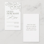 Sage Groene bloemenraad hoeveel kussen spel Informatiekaartje (Voorkant / Achterkant)