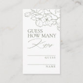 Sage Groene bloemenraad hoeveel kussen spel Informatiekaartje (Voorkant)