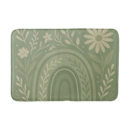 Sage groene Boho Bath Mat