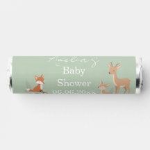Sage groene bosdier baby shower