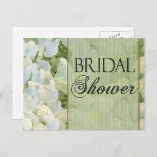 Sage groene bruids douche uitnodigingen (Voorkant / Achterkant)