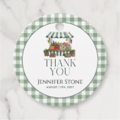 Sage groene bruidsdouche  bedankjes labels (Voorkant)