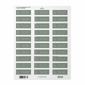 Sage Groene Bruiloft Ampersand Retouradres Etiket (Full Sheet)