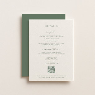 Sage Groene Bruiloft Details Kaart