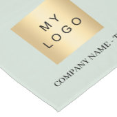 Sage groene business logo tekst korte tafelloper (Hoek)