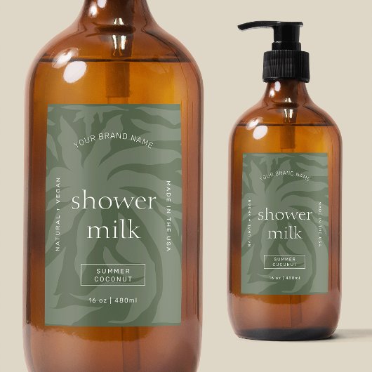 Sage Groene Chic Rechthoek Product Waterdichte Lab Voedselcontainer Etiket