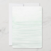 Sage Groene Eucalyptus Garland Goud Ovaal Bruiloft Kaart (Achterkant)