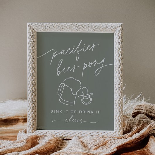 SAGE Groene Fopspeen Bier Pong Poster