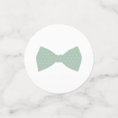 Sage groene gingham boog stropdas baby shower confetti (Kleine voorkant)