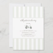 Sage groene golfkar kleine putter op de weg kaart (Voorkant)