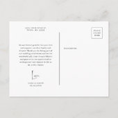 Sage groene golvende rand dank u briefkaart (Achterkant)