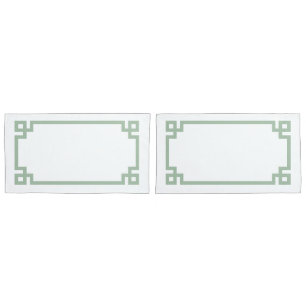 Sage Groene Griekse hoofdgrens Kegelgrootte Kussensloop