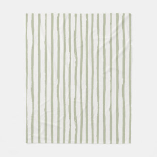 Sage Groene Grunge Vet Stokes Lijnen Patroon Fleece Deken