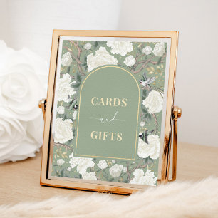 Sage Groene Kaarten & Geschenken Elegant Chinoiser Poster