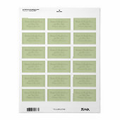 Sage Groene Keltische Knoop Envelop Adresetiketten Etiket (Full Sheet)