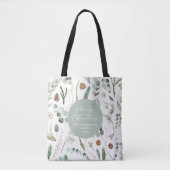 Sage groene kerst minimal botanica Tas (Voorkant)