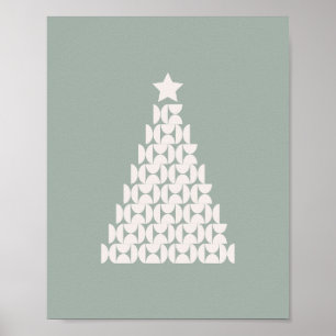 Sage Groene Kerstboom Poster