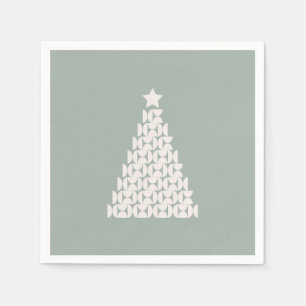 Sage Groene Kerstboom Servet