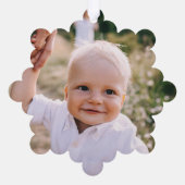 Sage groene Kerstmis minimale botanische foto Ornament Kaart (Achterkant)