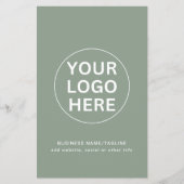 Sage Groene Logo & tekst l Professionele Bedrijf Flyer (Voorkant)