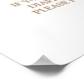 Sage Groene Luier Raffle teken Poster (Hoek)