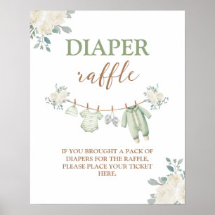 Sage Groene Luier Raffle teken Poster