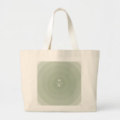 Sage Groene minimalistische cirkelgradiënt monogra Grote Tote Bag (Voorkant)