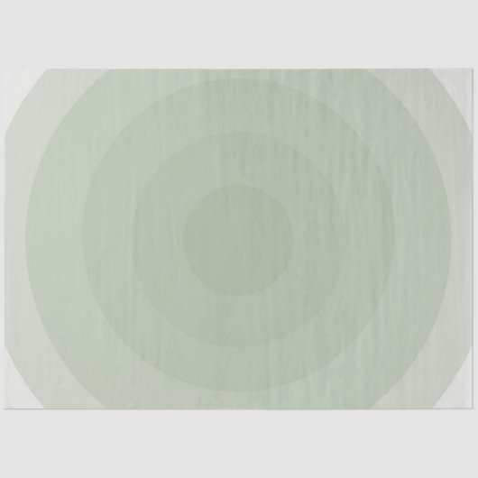 Sage groene minimalistische cirkelgradiënt tissuepapier (Voorkant)