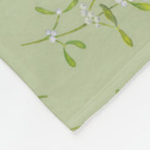 Sage Groene Mistletoe Winter Fleece Deken (Hoek)