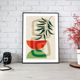 Sage Groene Muurkunst, Boho Landschapskunst Canvas Afdruk